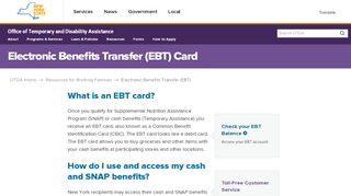 
                            8. Electronic Benefits Transfer (EBT) | OTDA