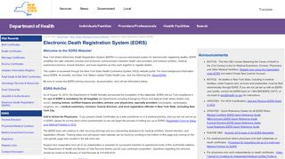 
                            1. Electronic Death Registration System (EDRS) - New York State ...