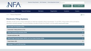 
                            2. Electronic Filing Systems | NFA