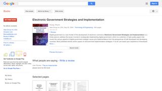 
                            6. Electronic Government Strategies and Implementation