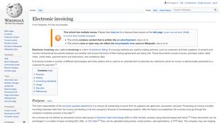 
                            7. Electronic invoicing - Wikipedia