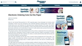 
                            8. Electronic Ordering Cuts Out the Paper - Pharmacy Times