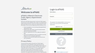 
                            7. Electronic Public Agency Appointment System - Alberta