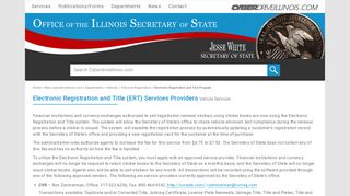 
                            6. Electronic Registration and Title Program - Illinois Secretary of State