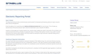 
                            1. Electronic Reporting Portal - Stabilus