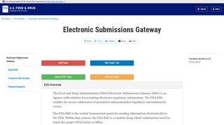 
                            5. Electronic Submissions Gateway | FDA