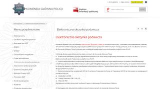 
                            2. Elektroniczna skrzynka podawcza - Komenda Główna Policji
