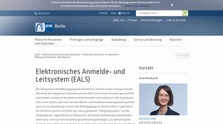 
                            3. Elektronisches Anmelde- und Leitsystem (EALS) - IHK Berlin