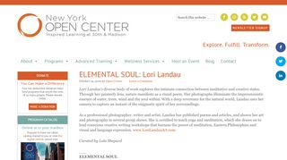 
                            6. ELEMENTAL SOUL: Lori Landau - Open Center