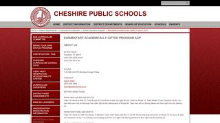 
                            8. Elementary Academically Gifted Program AGP - Cheshire ...