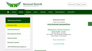 
                            8. Elementary School / Elementary Page - Norwood-Norfolk