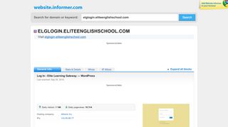 
                            4. elglogin.eliteenglishschool.com at WI. Log In ‹ Elite Learning ...