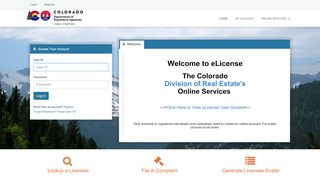 
                            3. eLicense Online - Colorado.gov