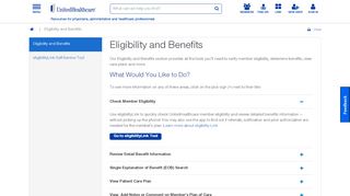 
                            8. Eligibility and Benefits | UHCprovider.com