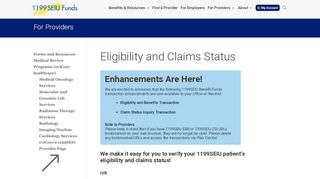 
                            4. Eligibility and Claims Status | 1199SEIU Funds