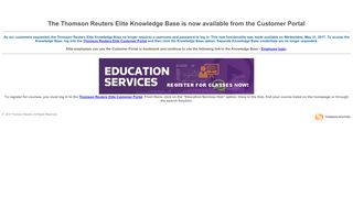 
                            11. Elite Knowledge Base - Thomson Reuters Elite