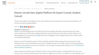 
                            9. Elsevier Unveils New Digital Platform for Expert Consult, Student ...
