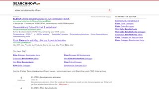 
                            2. elster benutzerkonto öffnen | de.searchnow.com