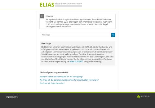 
                            9. ELSTER – Ihr Online-Finanzamt - Info-Assistent