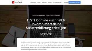 
                            4. ELSTER-Online | Registrierung, Login & Vorteile - sevDesk