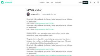 
                            3. ELVEN GOLD — Steemit