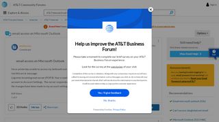 
                            1. email access on Microsoft Outlook - AT&T Community