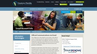 
                            9. Email Account Info - Eastern Florida State College