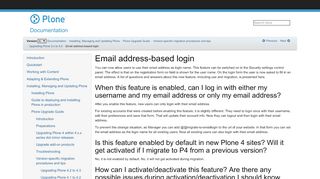 
                            9. Email address-based login ? Plone Documentation v4.3