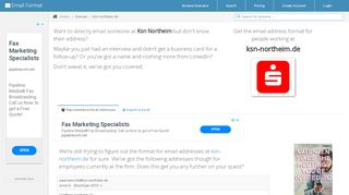 
                            4. Email Address Format for ksn-northeim.de | Email Format