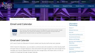 
                            4. Email and Calendar | Austin Community College District