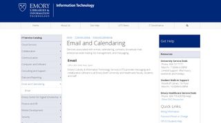 
                            11. Email and Calendaring | Emory University | Atlanta GA