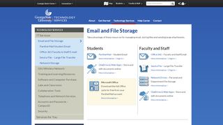 
                            4. Email and File Storage - GSU Technology