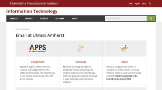 
                            1. Email at UMass Amherst | UMass Amherst Information Technology ...