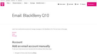 
                            2. Email: BlackBerry Q10 | T-Mobile Support