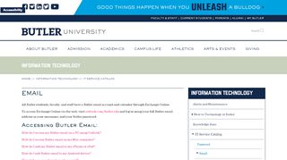 
                            7. Email | Butler.edu