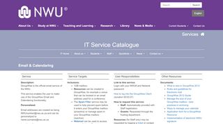 
                            1. Email & Calendaring | IT Service Catalogue | Services ...