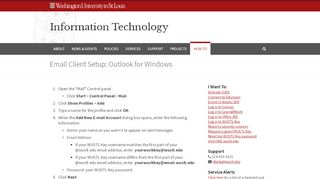 
                            6. Email Client Setup: Outlook for Windows | Information ...