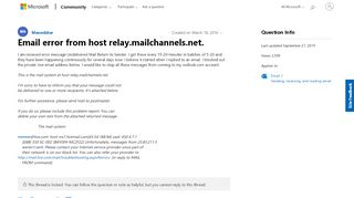 
                            9. Email error from host relay.mailchannels.net. - Microsoft ...