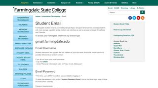 
                            1. Email - Farmingdale State College