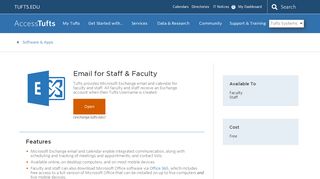 
                            11. Email for Staff & Faculty | Access Tufts