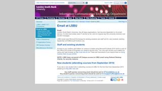 
                            8. Email - ICT Department | London South Bank University