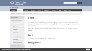 
                            1. Email - IT Services - Queen Mary University of London