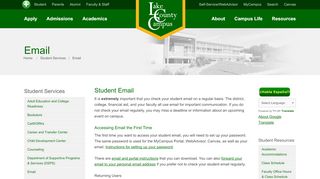
                            5. Email - Lake County CampusLake County Campus