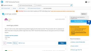 
                            6. email login problem - AT&T Community