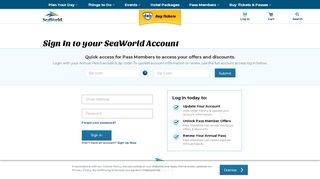 
                            10. Email Login - SeaWorld Entertainment