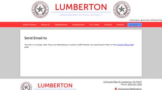 
                            4. Email Margaret Cruse - Lumberton ISD