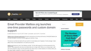 
                            8. Email Provider Mailbox.org launches one-time passwords and custom ...