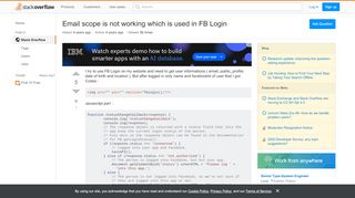 
                            7. Email scope is not working which is used in FB Login