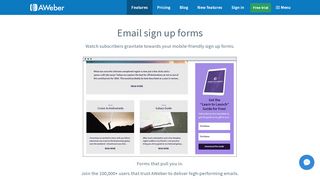 
                            7. Email Sign Up Form Templates | AWeber Email Marketing