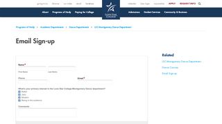 
                            2. Email Sign-up - Lone Star College